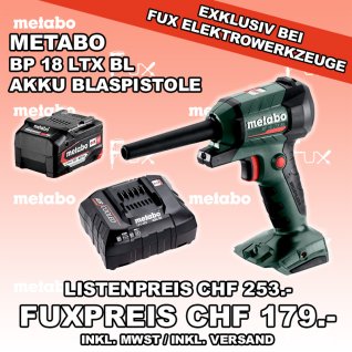 Metabo BP 18 LTX BL Akku Blaspistole 